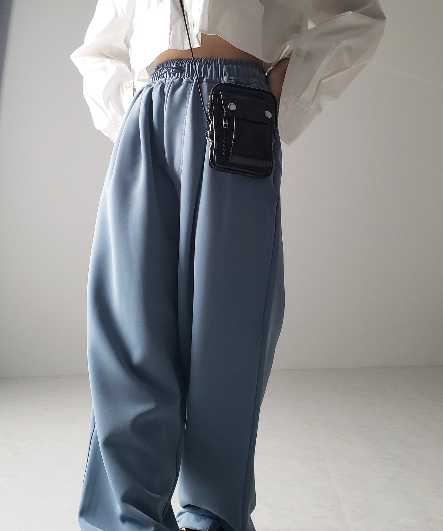 【 4size/6color 】2WAYドロストタックギャザーバルーンワイドパンツ