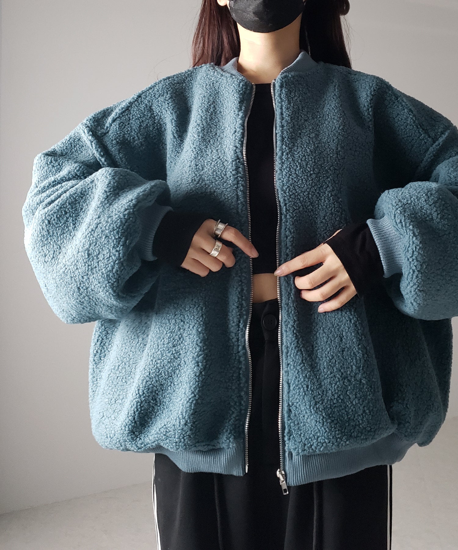 【 3color 】ビッグシルエットボリュームボアブルゾン
