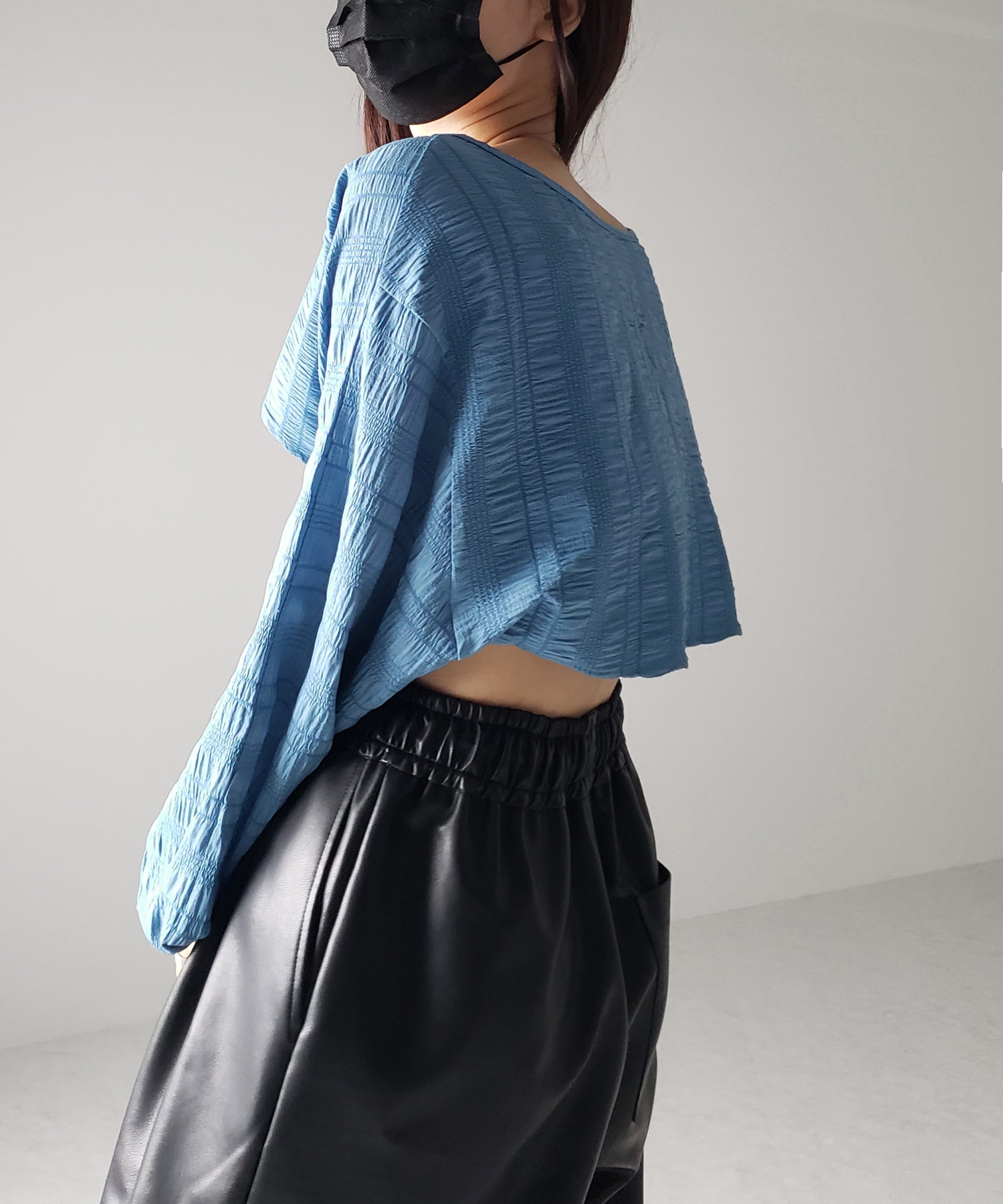 【 7color 】フロントリボンシャーリングショートボレロカーディガン