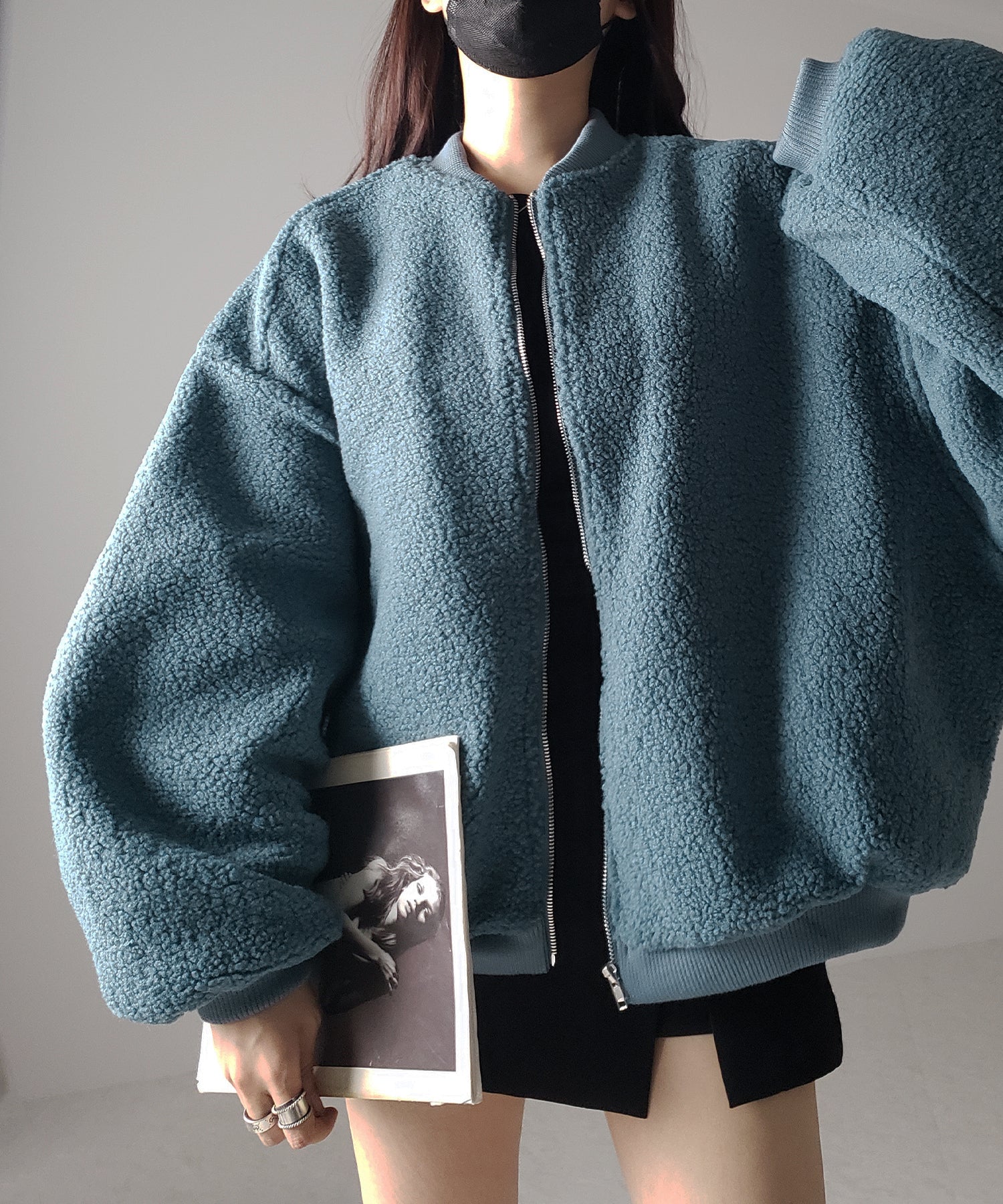 【 3color 】ビッグシルエットボリュームボアブルゾン