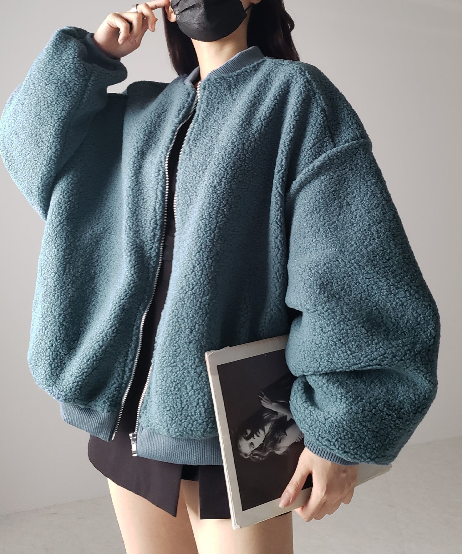 【 3color 】ビッグシルエットボリュームボアブルゾン