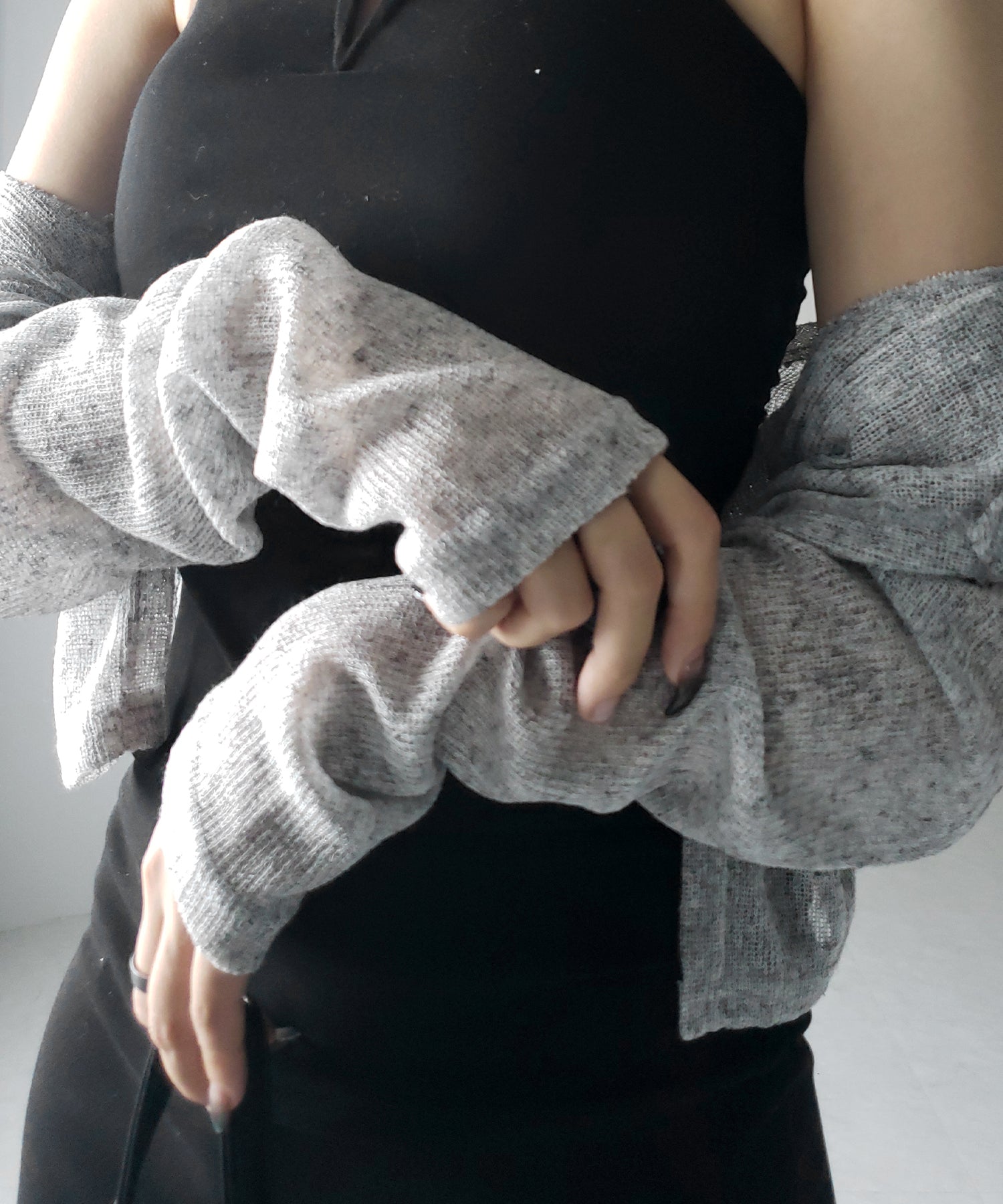 フロントボタンシアーショートカーディガン / front botton sheer short cardigan
