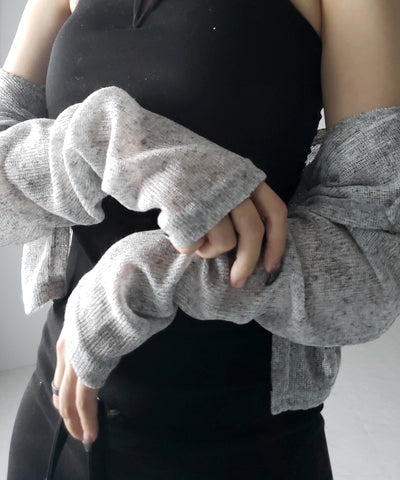フロントボタンシアーショートカーディガン / front botton sheer short cardigan
