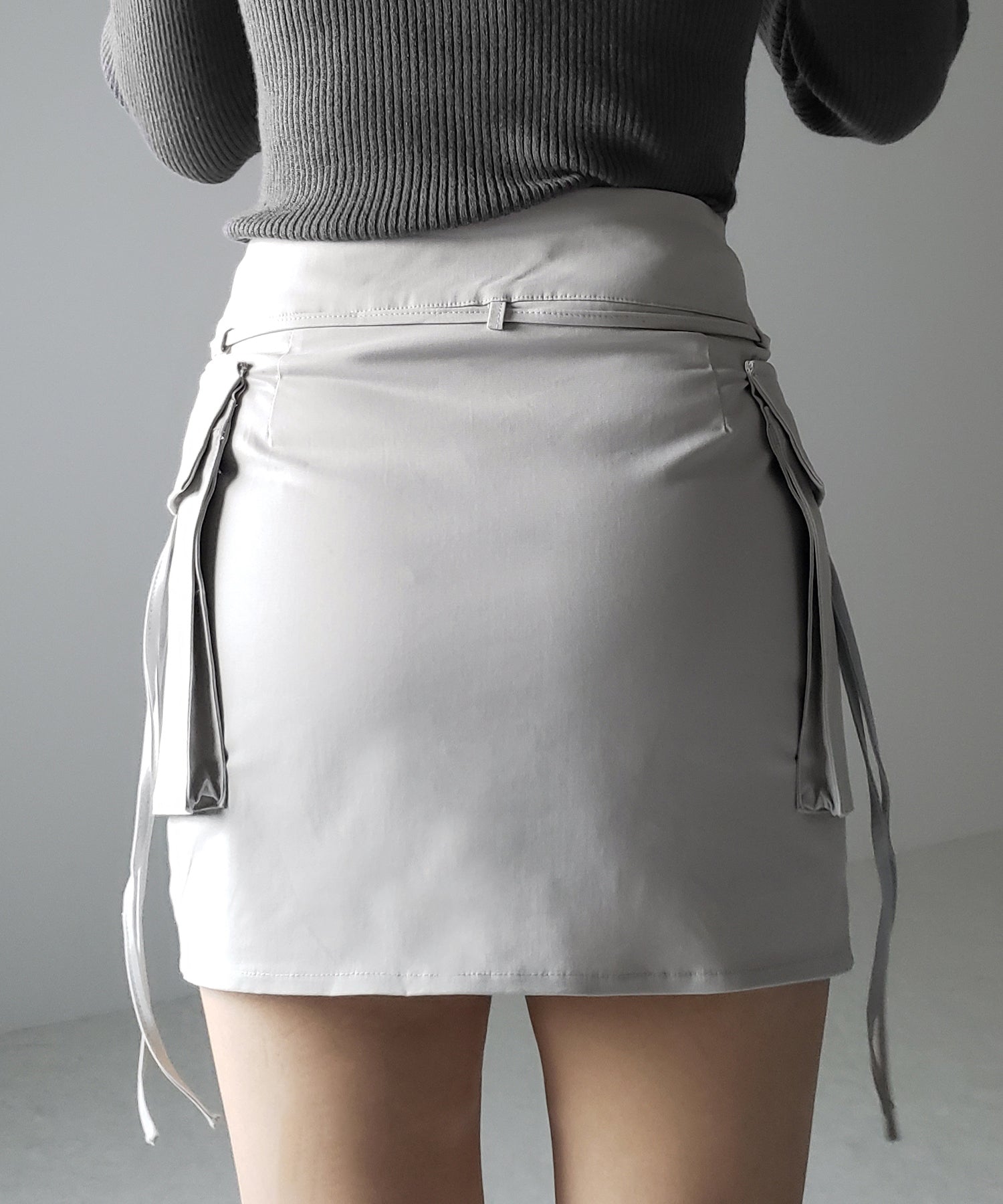 【 2WAY 】3ストラップリボンカーゴミニスカート / three strap ribbon cargo mini skirt