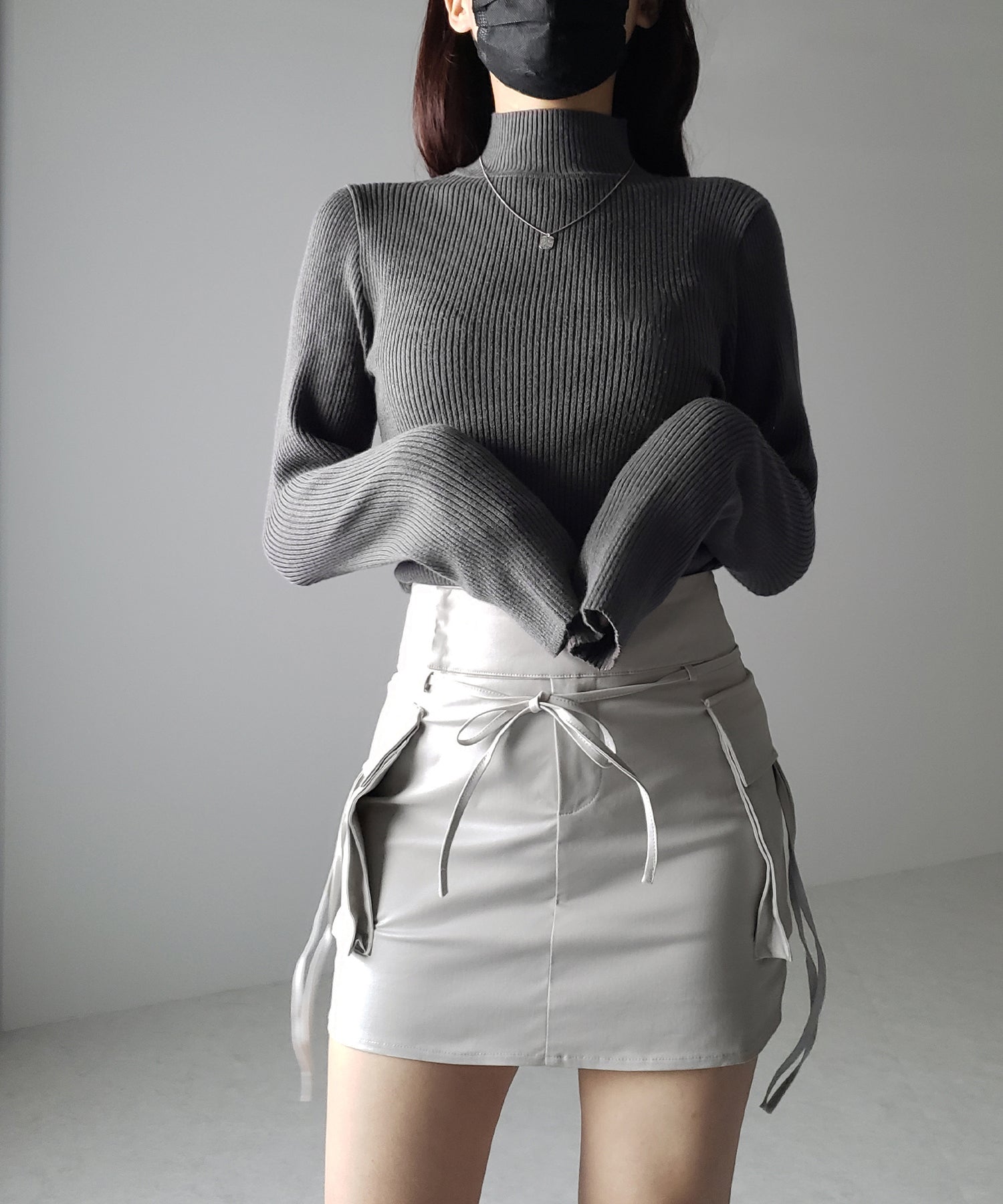 【 2WAY 】3ストラップリボンカーゴミニスカート / three strap ribbon cargo mini skirt