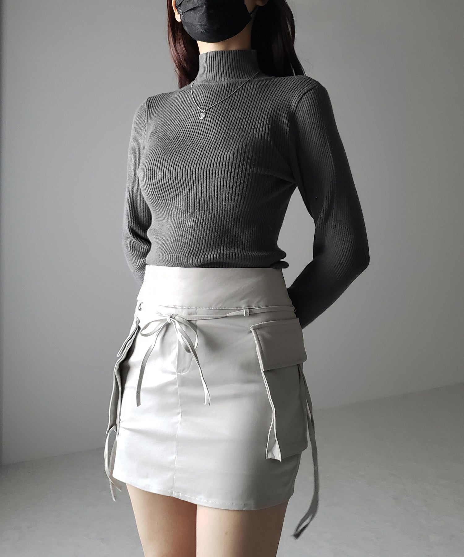 【 2WAY 】3ストラップリボンカーゴミニスカート / three strap ribbon cargo mini skirt