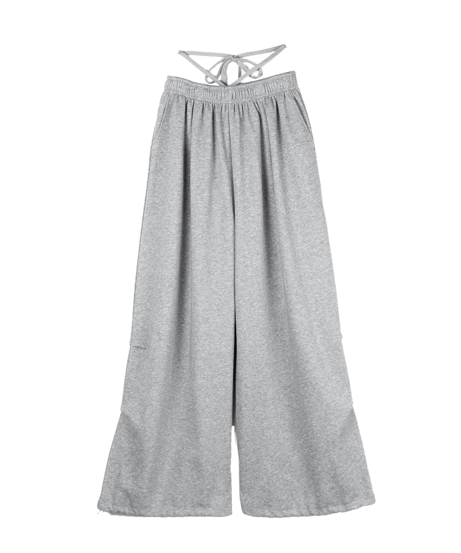 【先行販売】ウエストストリングタックワイドスウェットパンツ