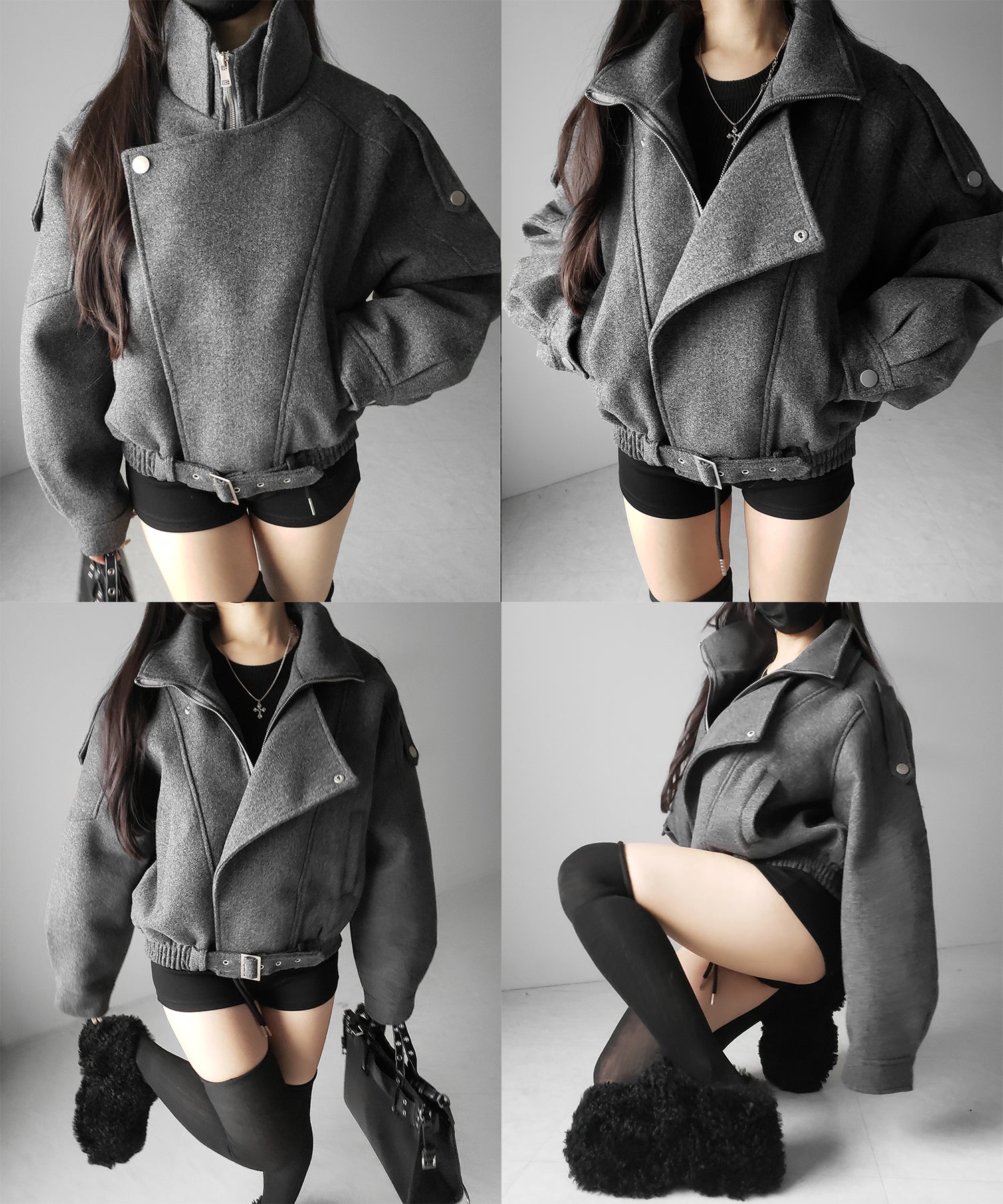 ウールライクベルテッドオーバーコート / wool like belted over coat