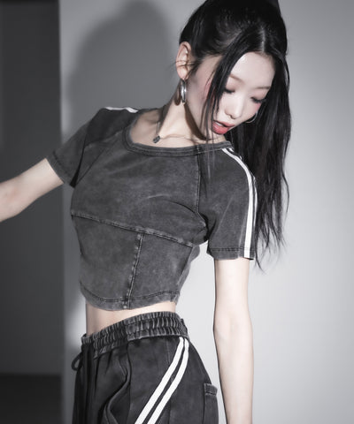 サイドラインヴィンテージショートリブTシャツ / sideline vintage short lib T-shirt