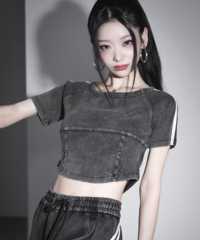 サイドラインヴィンテージショートリブTシャツ / sideline vintage short lib T-shirt