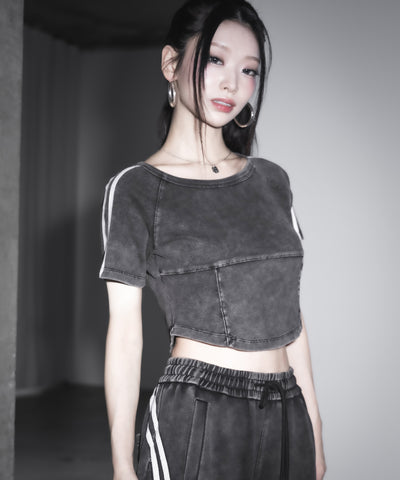 サイドラインヴィンテージショートリブTシャツ / sideline vintage short lib T-shirt