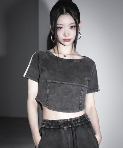 サイドラインヴィンテージショートリブTシャツ / sideline vintage short lib T-shirt
