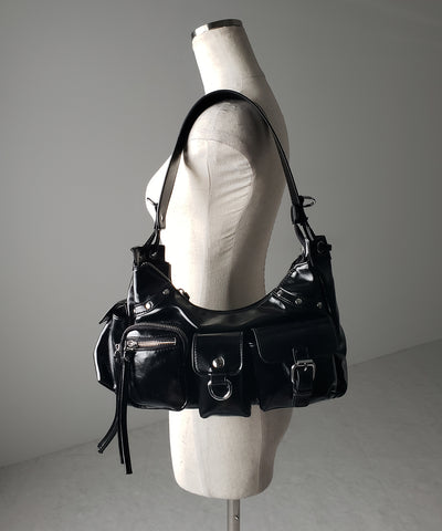 【 ショルダーにできる2WAY 】 4アウトポケットワンハンドルショルダーバッグ / 4 outpocket onehandle shoulder bag