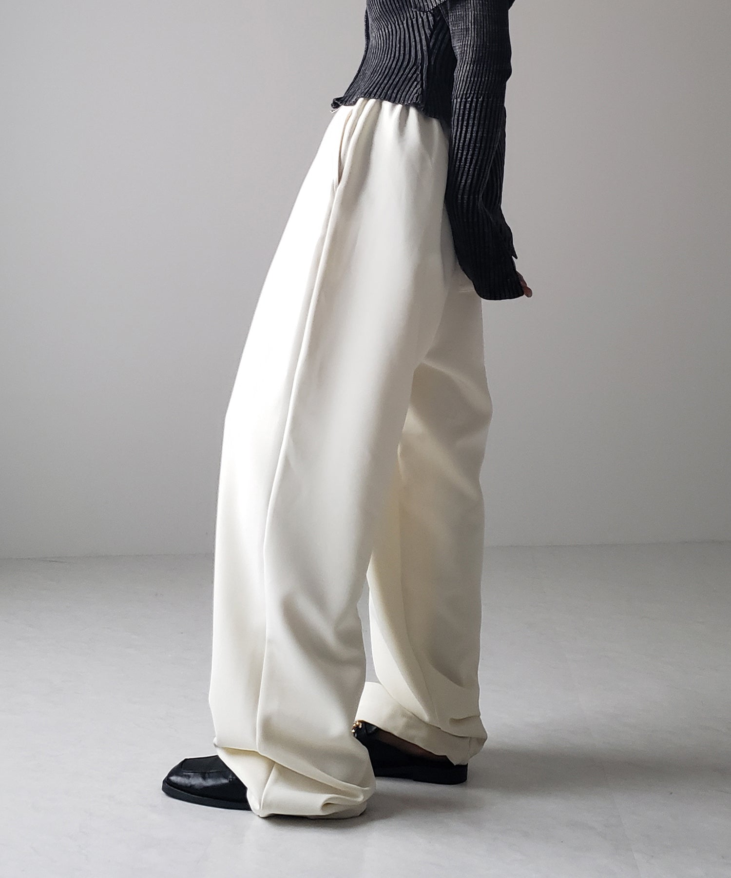 【 4size/6color 】2WAYドロストタックギャザーバルーンワイドパンツ