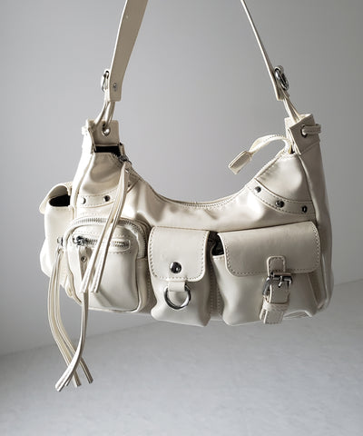 【 ショルダーにできる2WAY 】 4アウトポケットワンハンドルショルダーバッグ / 4 outpocket onehandle shoulder bag