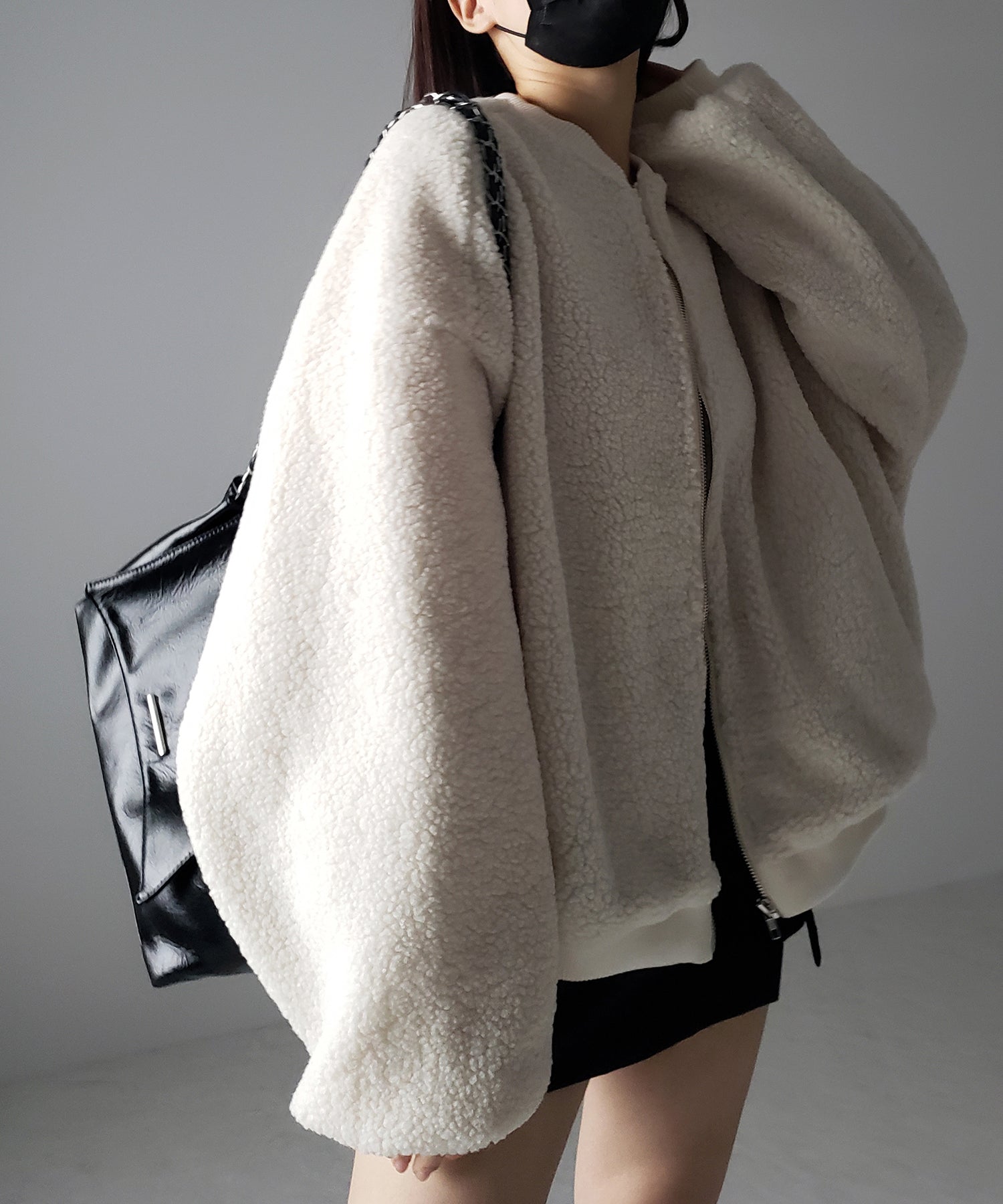【 3color 】ビッグシルエットボリュームボアブルゾン