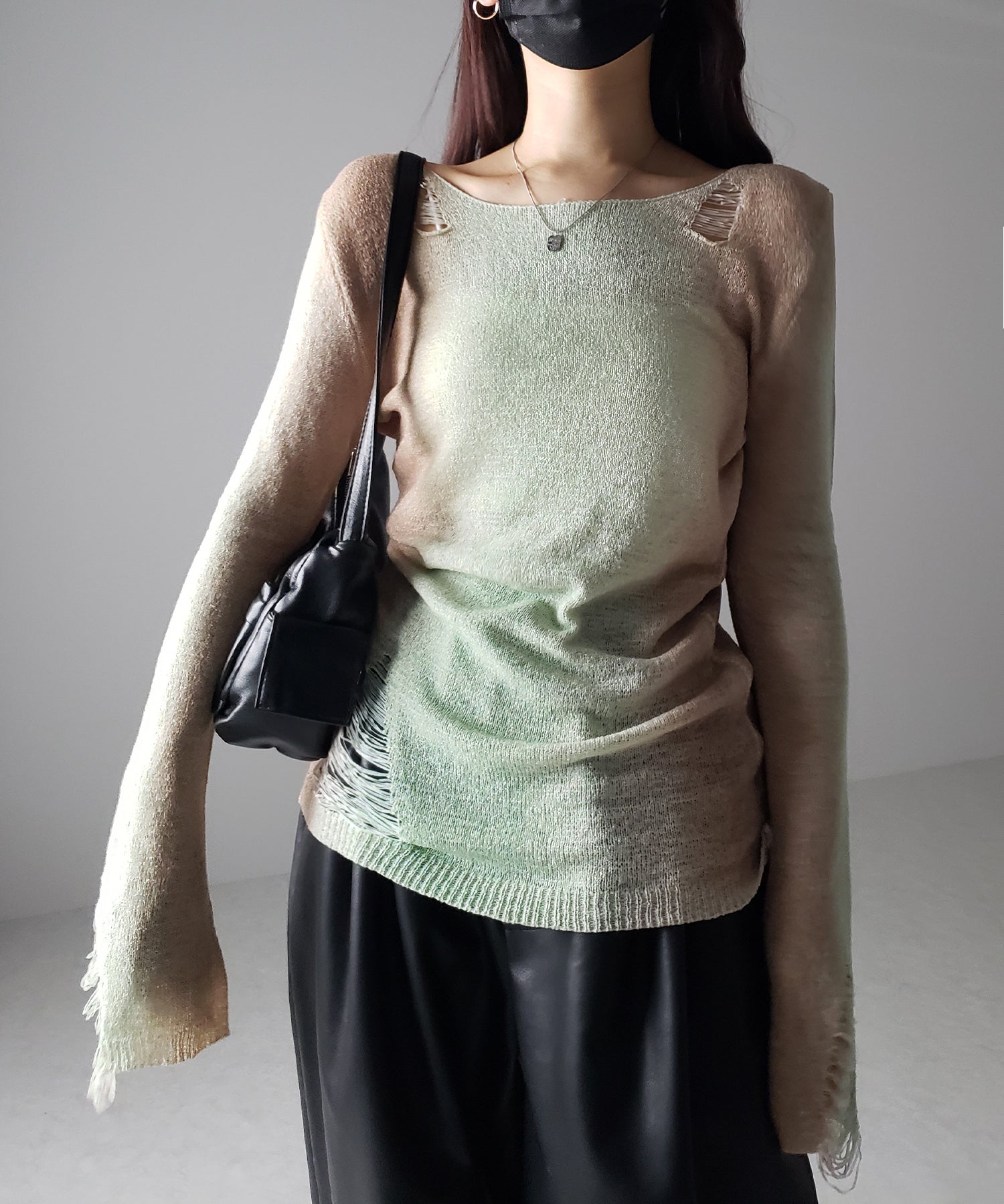 【 3COLOR 】ダメージグラデーションルーズニット