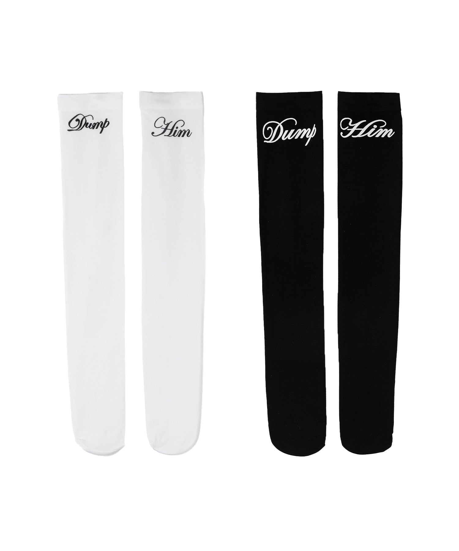 【 選べる3柄アソート 】レタリングロゴシアーニーハイソックス / lettering logo sheer knee high socks