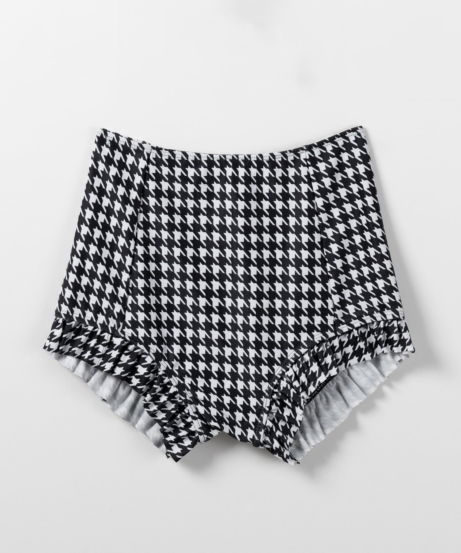 【 レディース水着/2点セット 】千鳥格子柄クロスウエストリボンハイウエストビキニ / houndstooth pattern cross waist ribbon high waist bikini