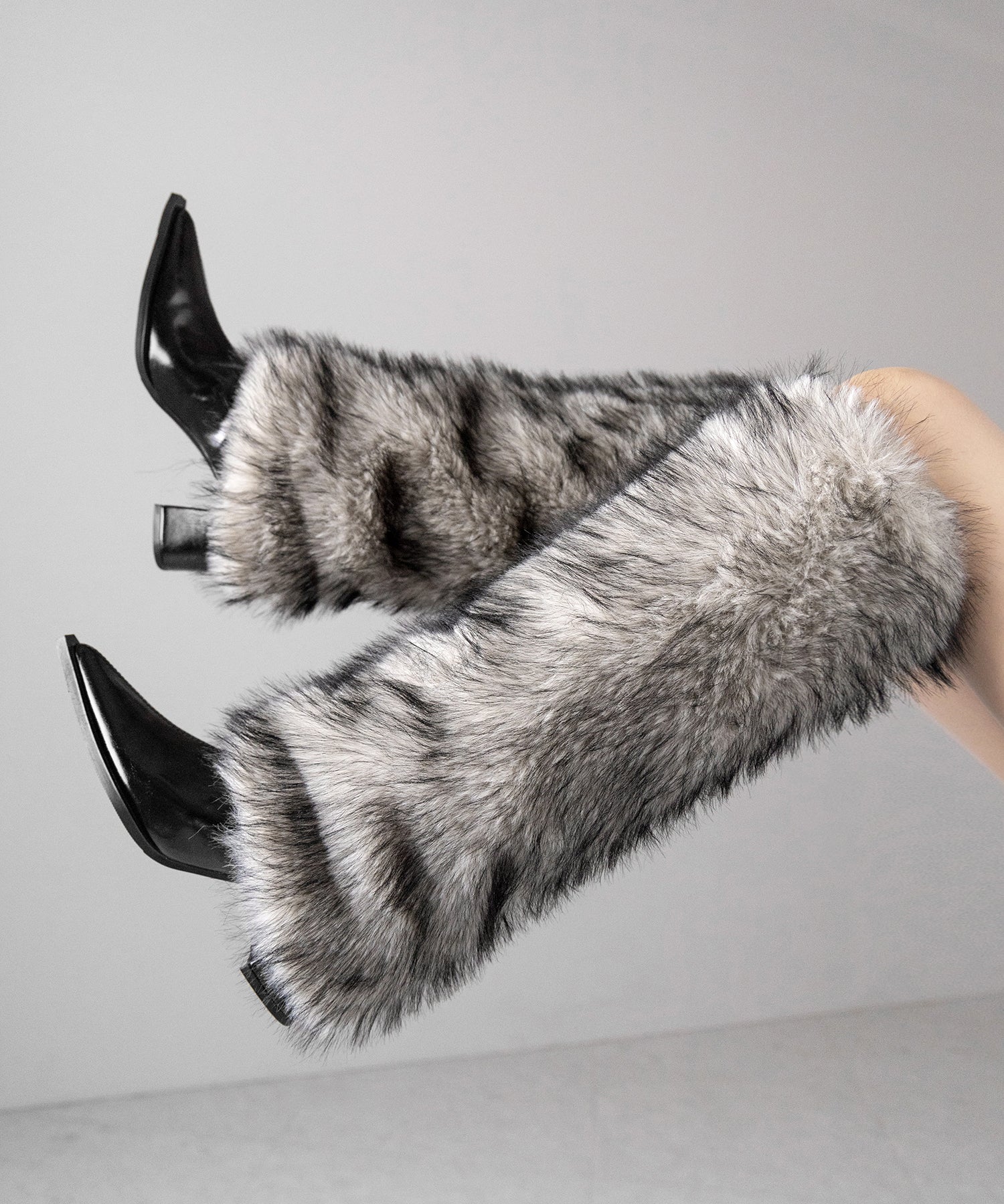 ミックスフェイクファーロングカバーブーツ / mix fake fur long cover boots