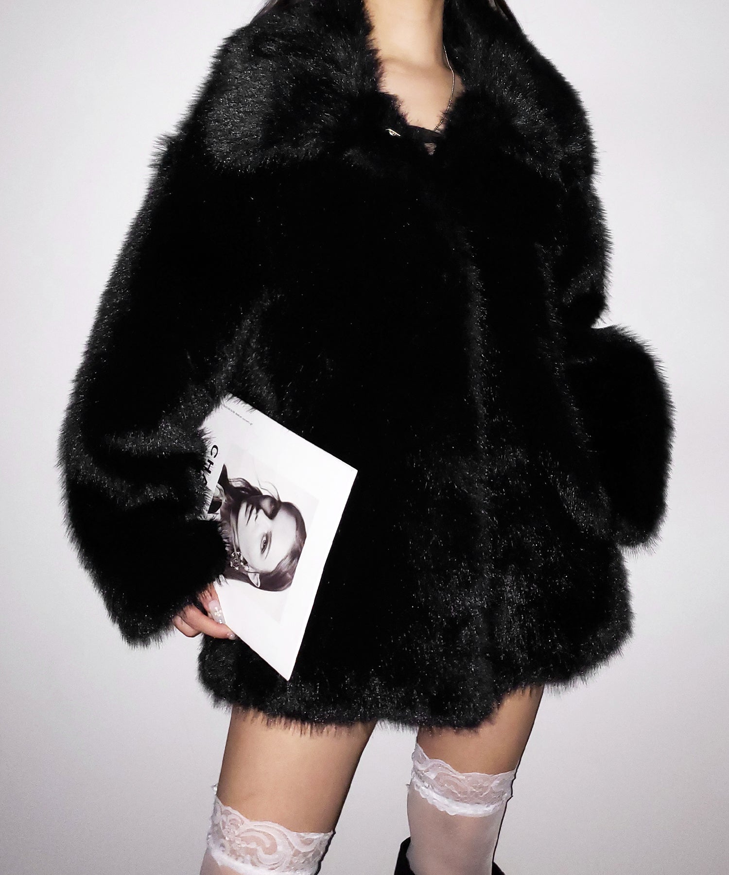 【 5color 】フェイクファーボリュームミドルコート / fake fur volume middle coat