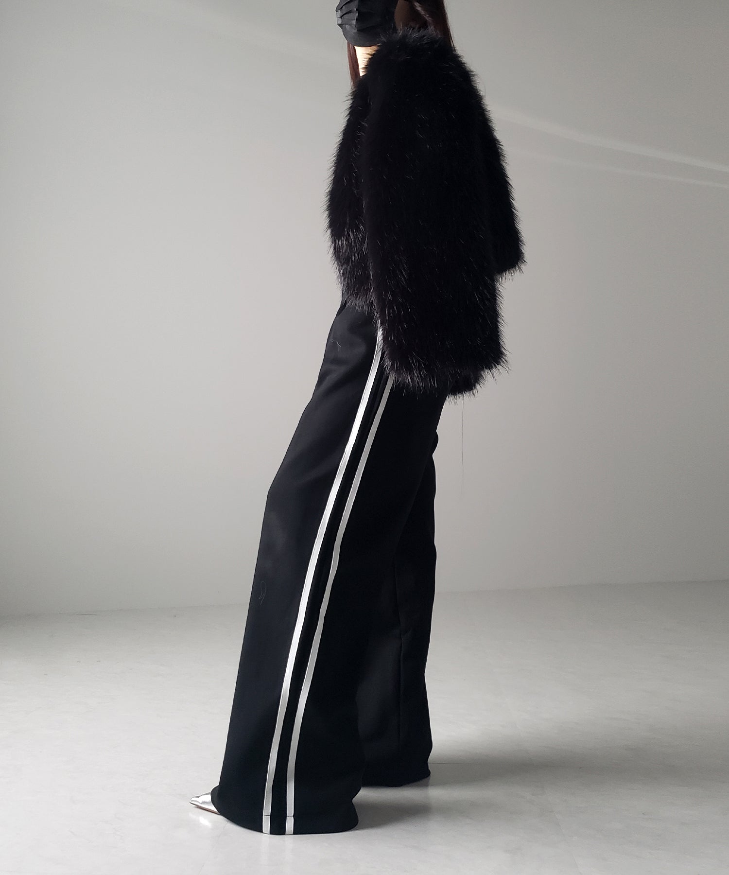 2WAYウエストコードサイドライントラックワイドパンツ