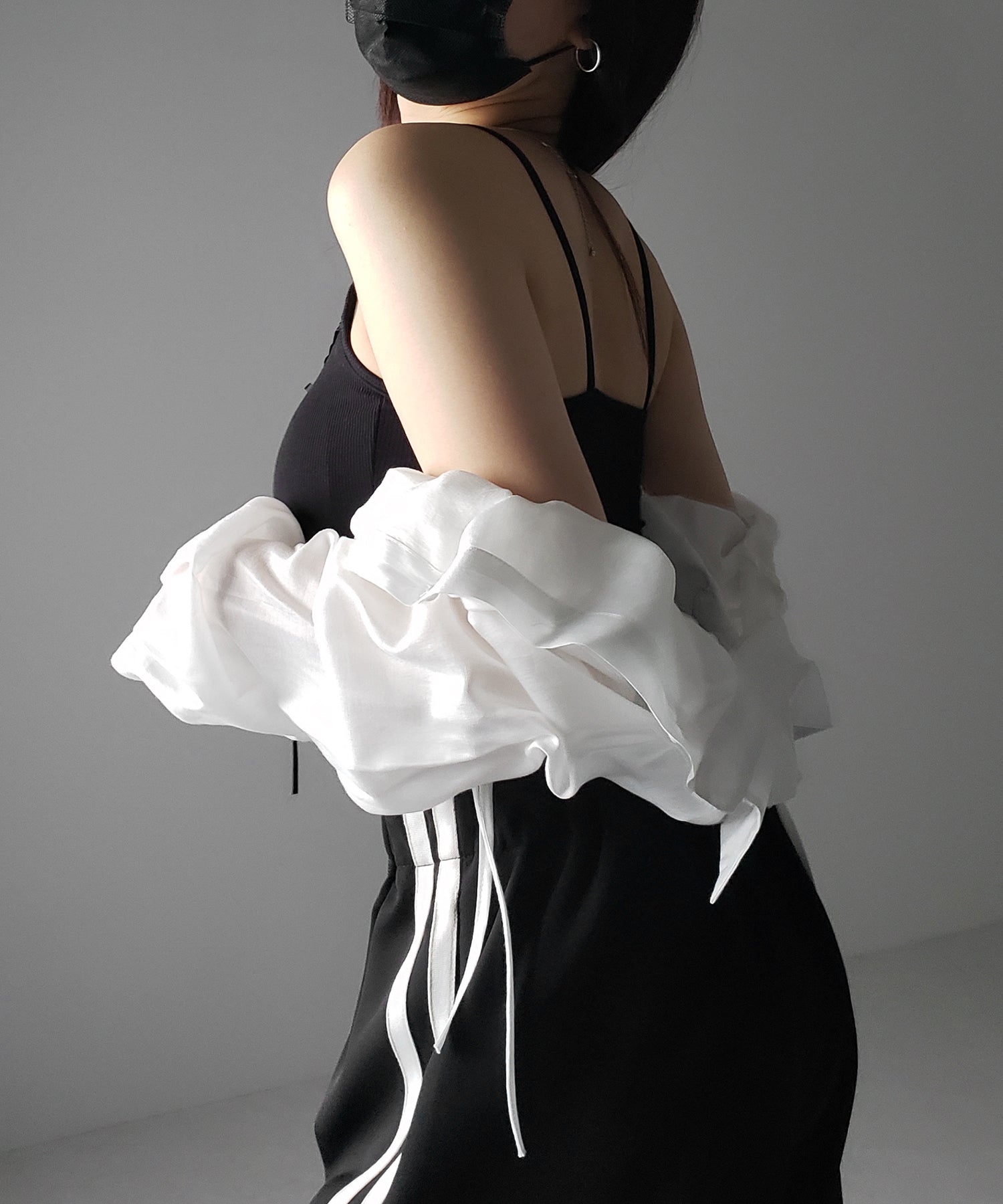 【 カップ付き 】サテンリボンレースリブキャミソール / satin ribbon lace lib camisole