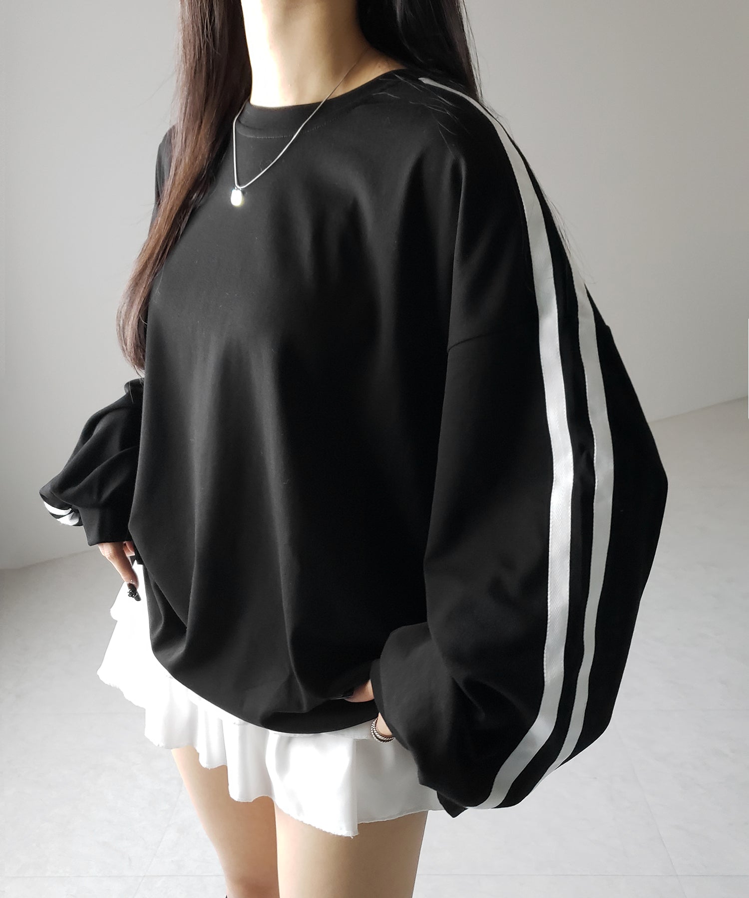 【 2color 】サイドラインビッグTシャツ / side line BIG Tee