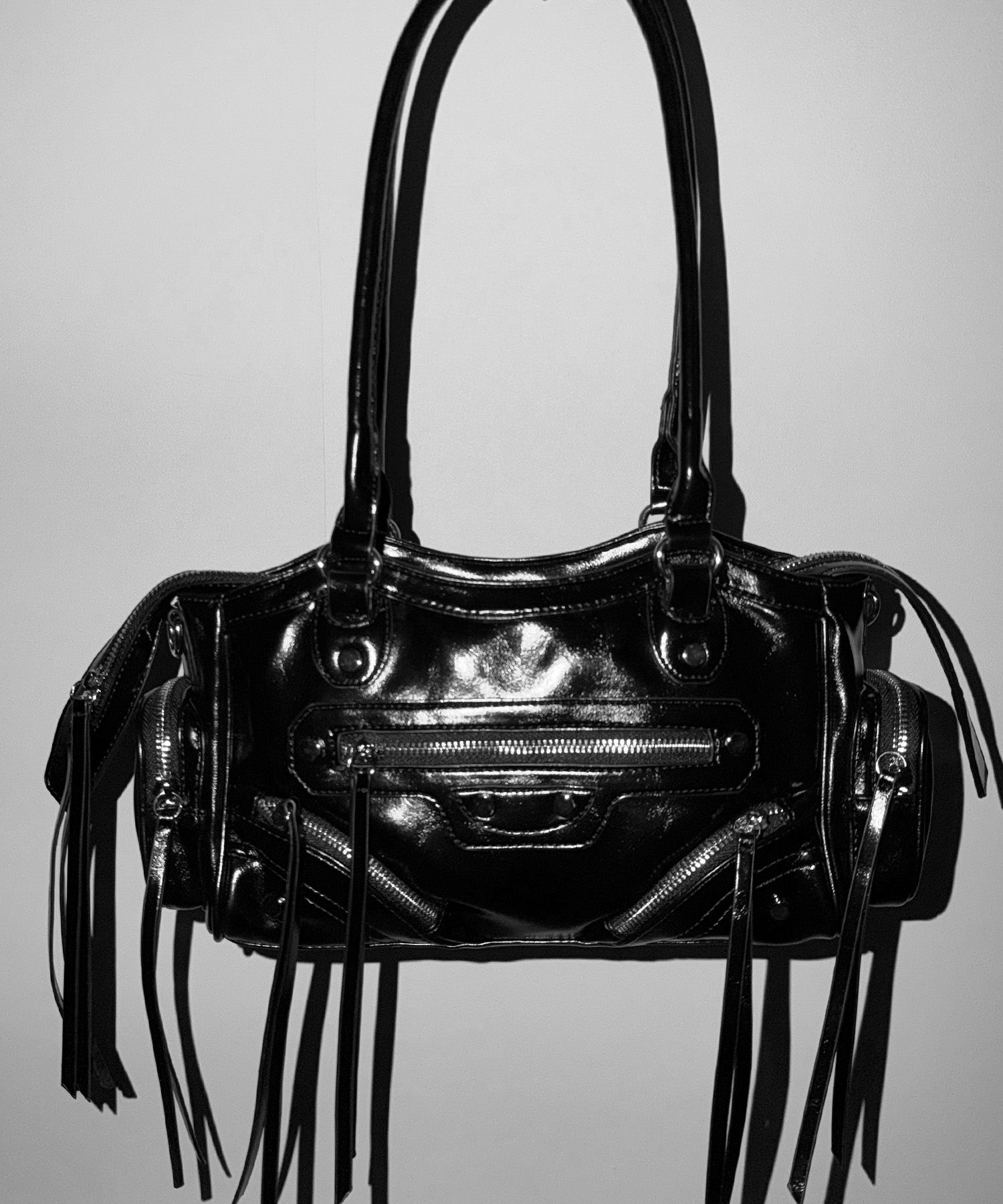 【 ショルダーストラップ付き2WAY 】ヴィンテージアウトポケットグランジボストンショルダーバッグ/ vintage out pocket grunge boston shoulder bag