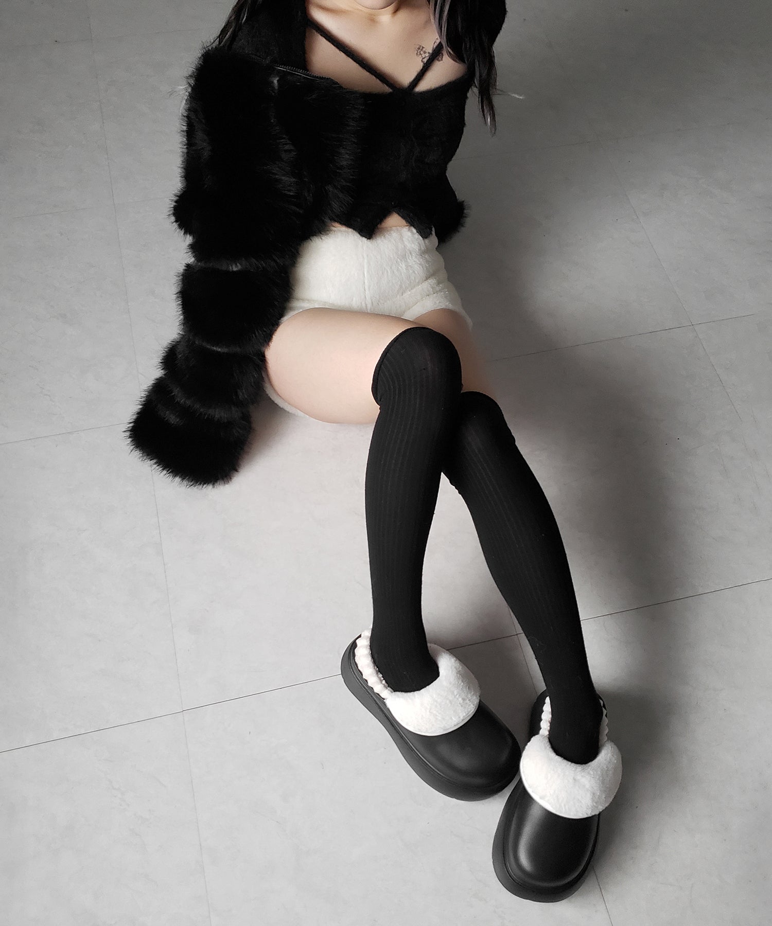 厚底EVAボアサボスリッポン / platform EVA boa sabo slipons