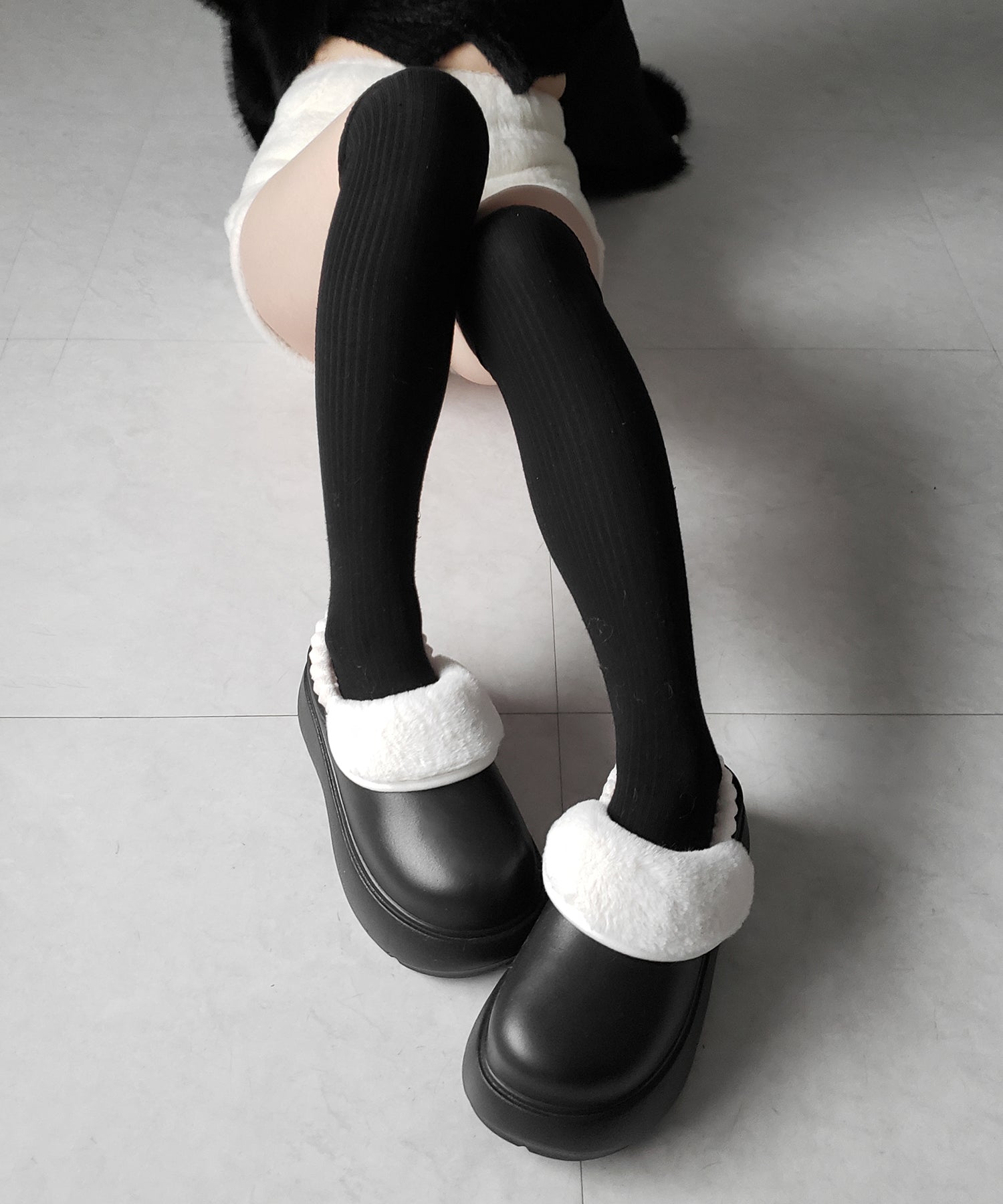 厚底EVAボアサボスリッポン / platform EVA boa sabo slipons