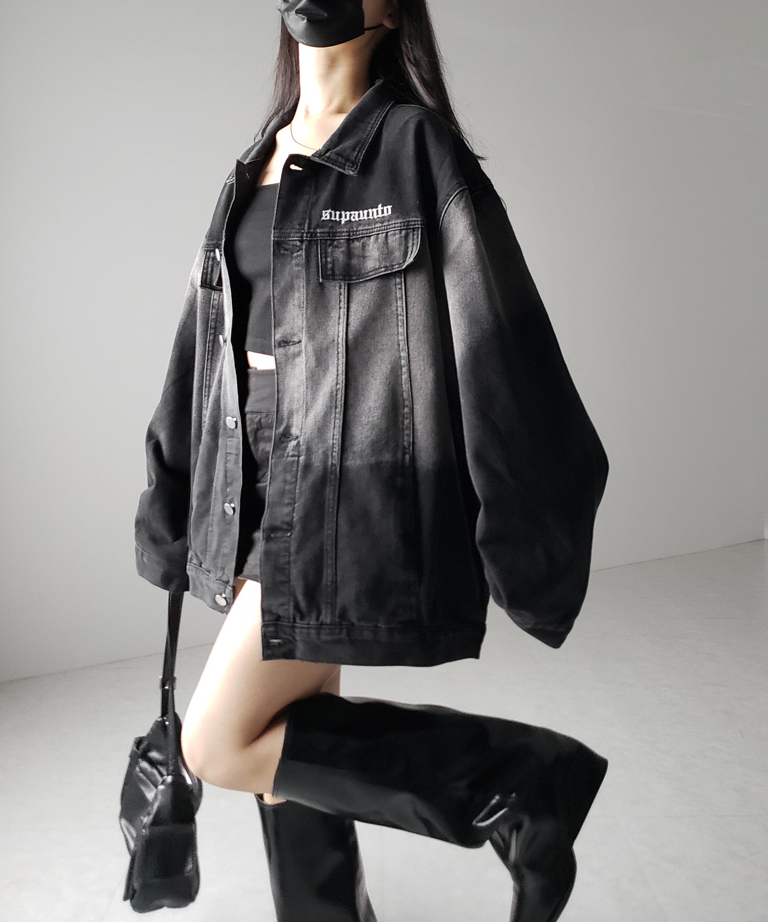 グラデーションヴィンテージウォッシュオーバーデニムジャケット / gradation vintage wash over denim jacket