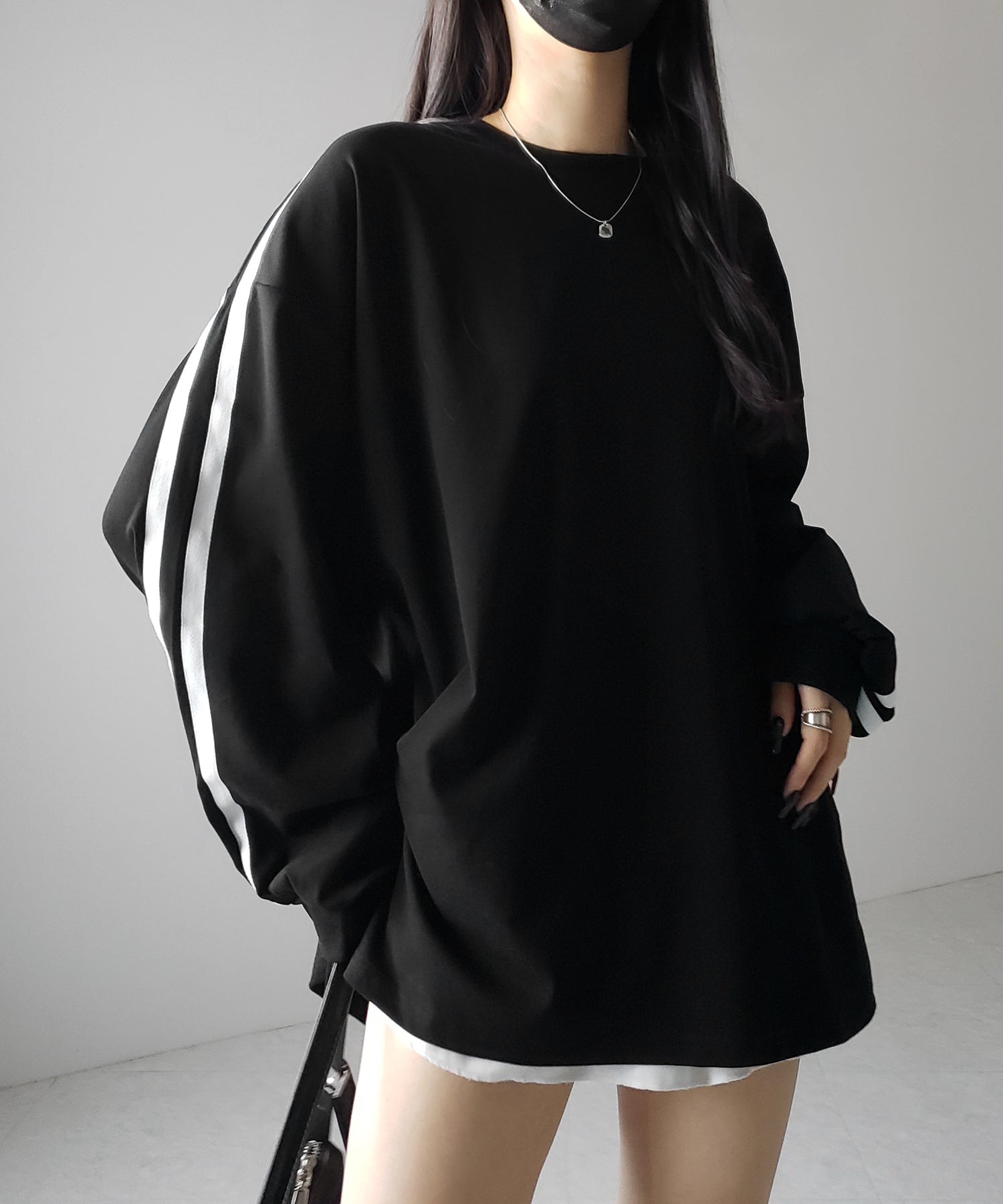 【 2color 】サイドラインビッグTシャツ / side line BIG Tee