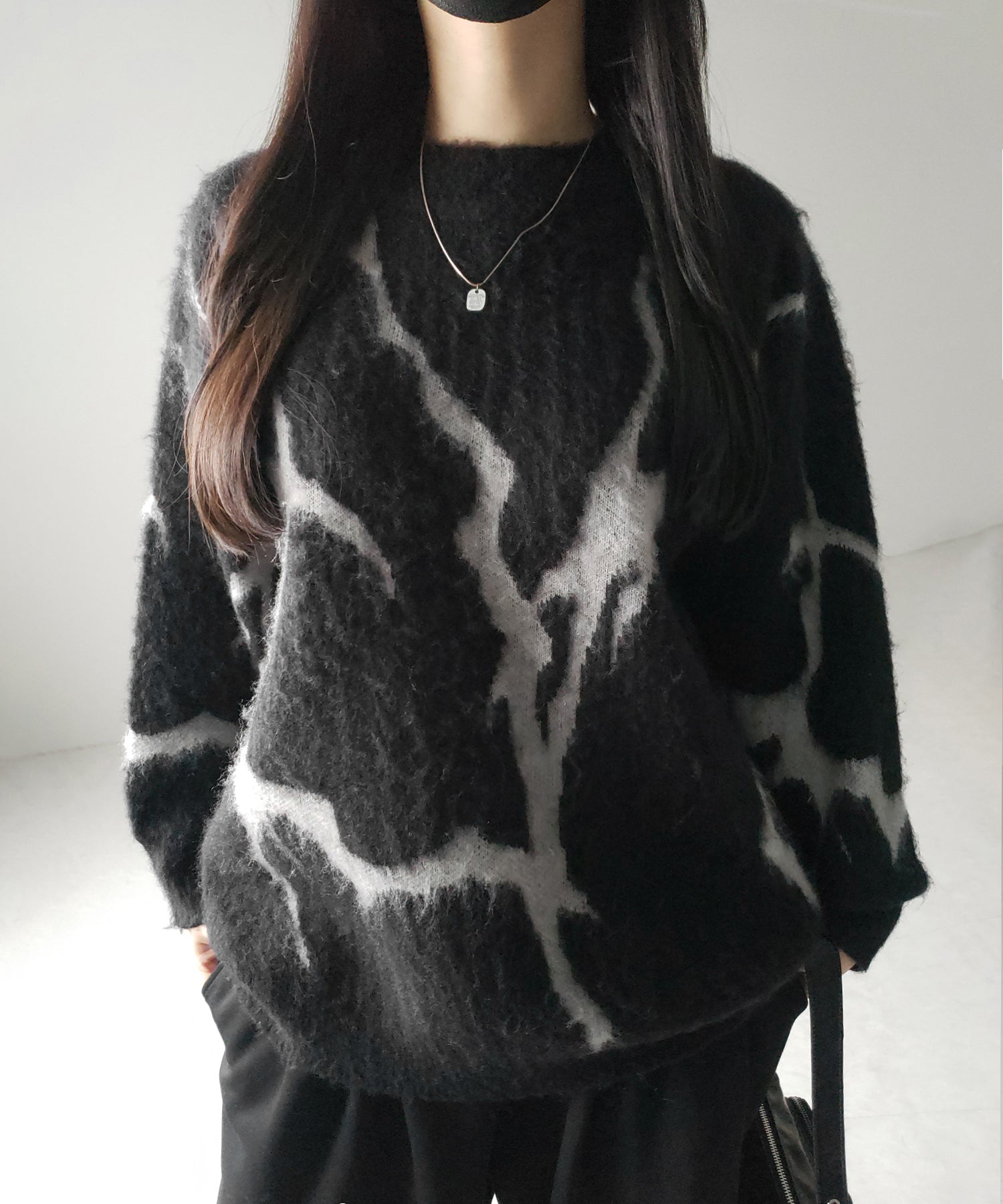 CRACK モヘアライクオーバーニット / CRACK mohair-like over knit