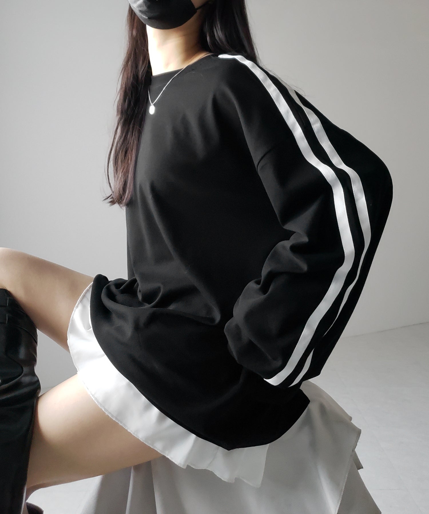 【 2color 】サイドラインビッグTシャツ / side line BIG Tee