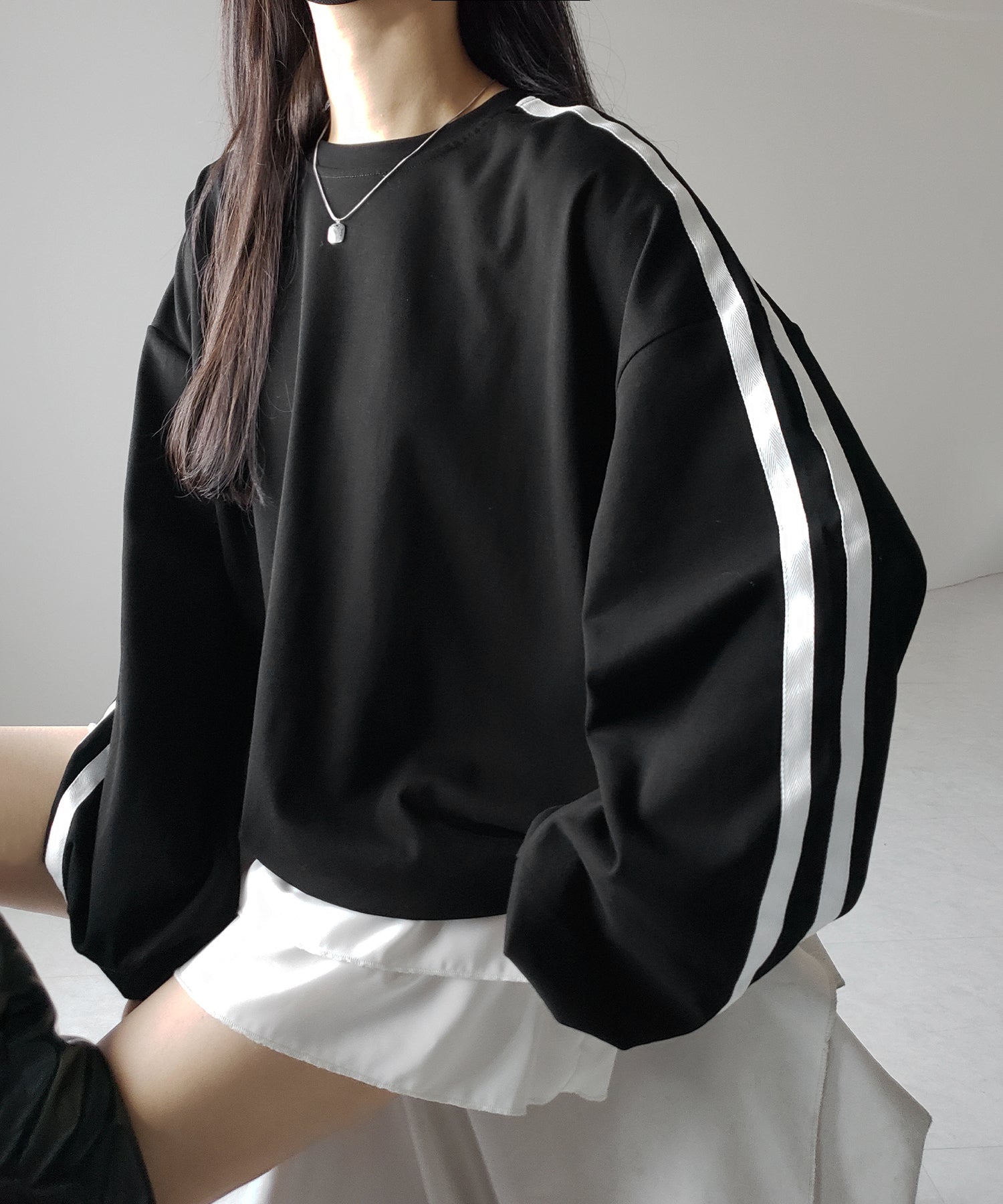 【 2color 】サイドラインビッグTシャツ / side line BIG Tee