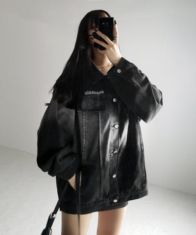 グラデーションヴィンテージウォッシュオーバーデニムジャケット / gradation vintage wash over denim jacket