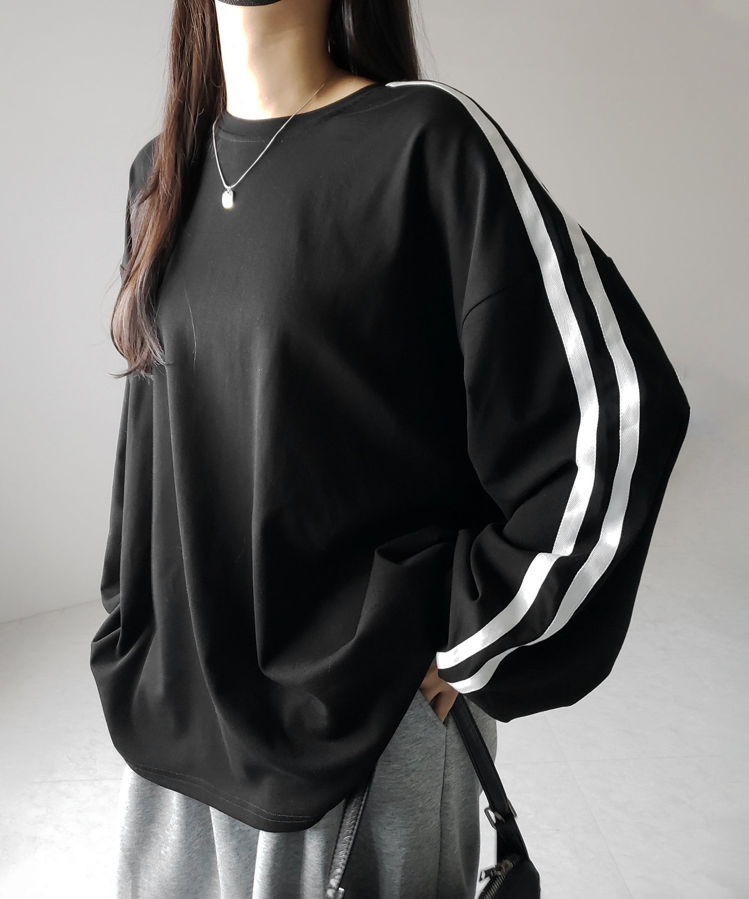【 2color 】サイドラインビッグTシャツ / side line BIG Tee
