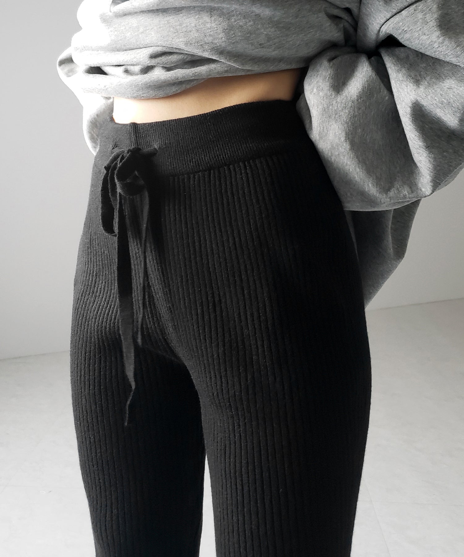フリンジリブニットフレアパンツ / fringe lib knit flare pants