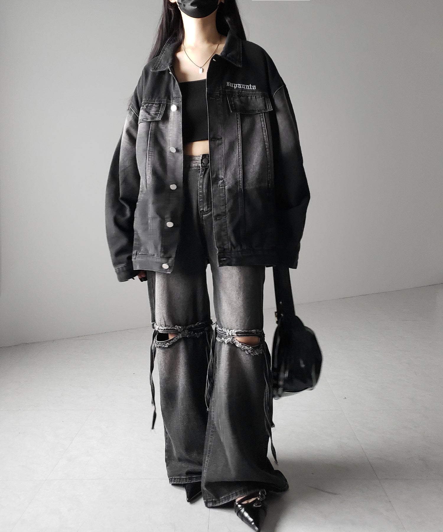 グラデーションヴィンテージウォッシュオーバーデニムジャケット / gradation vintage wash over denim jacket