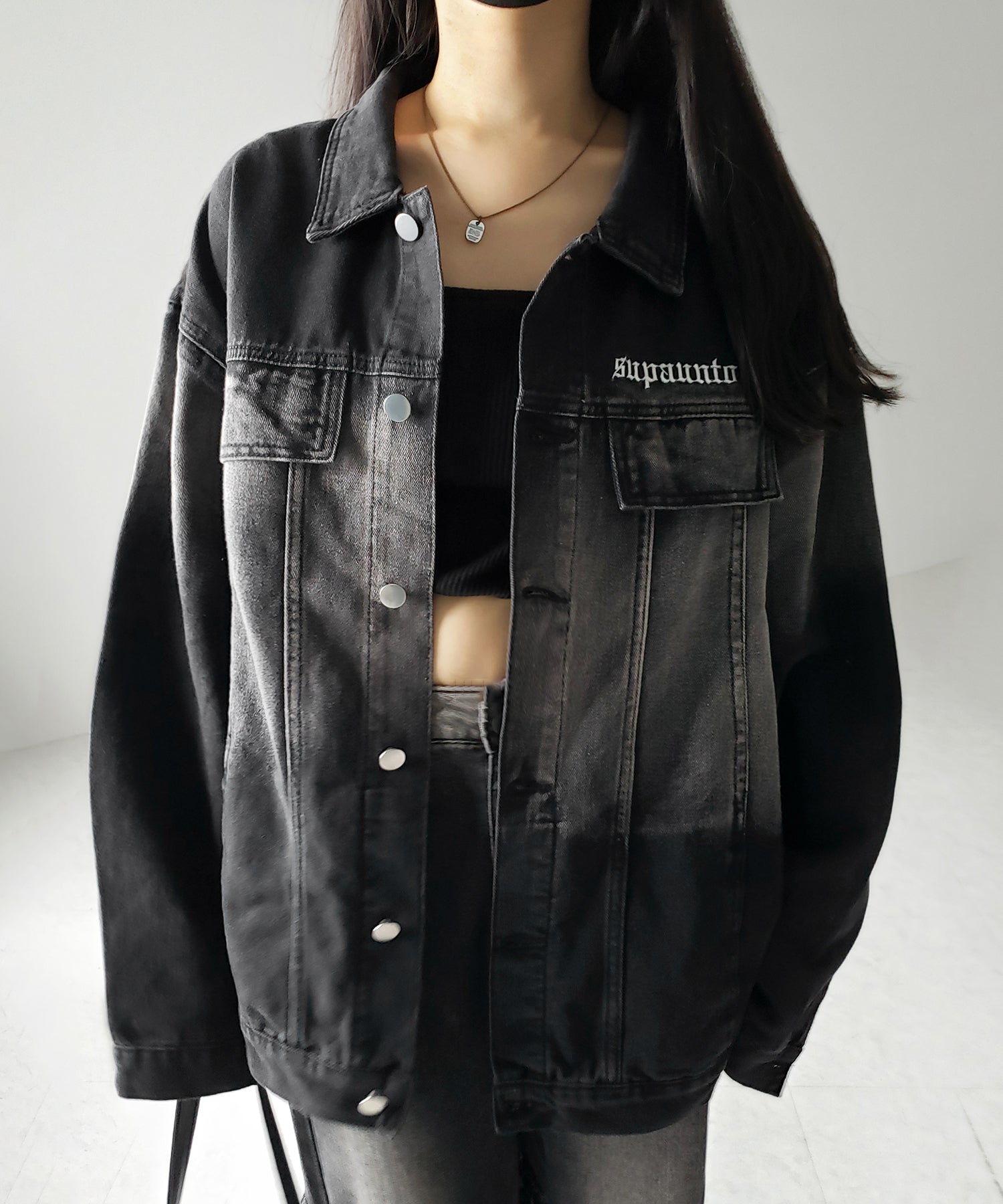 グラデーションヴィンテージウォッシュオーバーデニムジャケット / gradation vintage wash over denim jacket