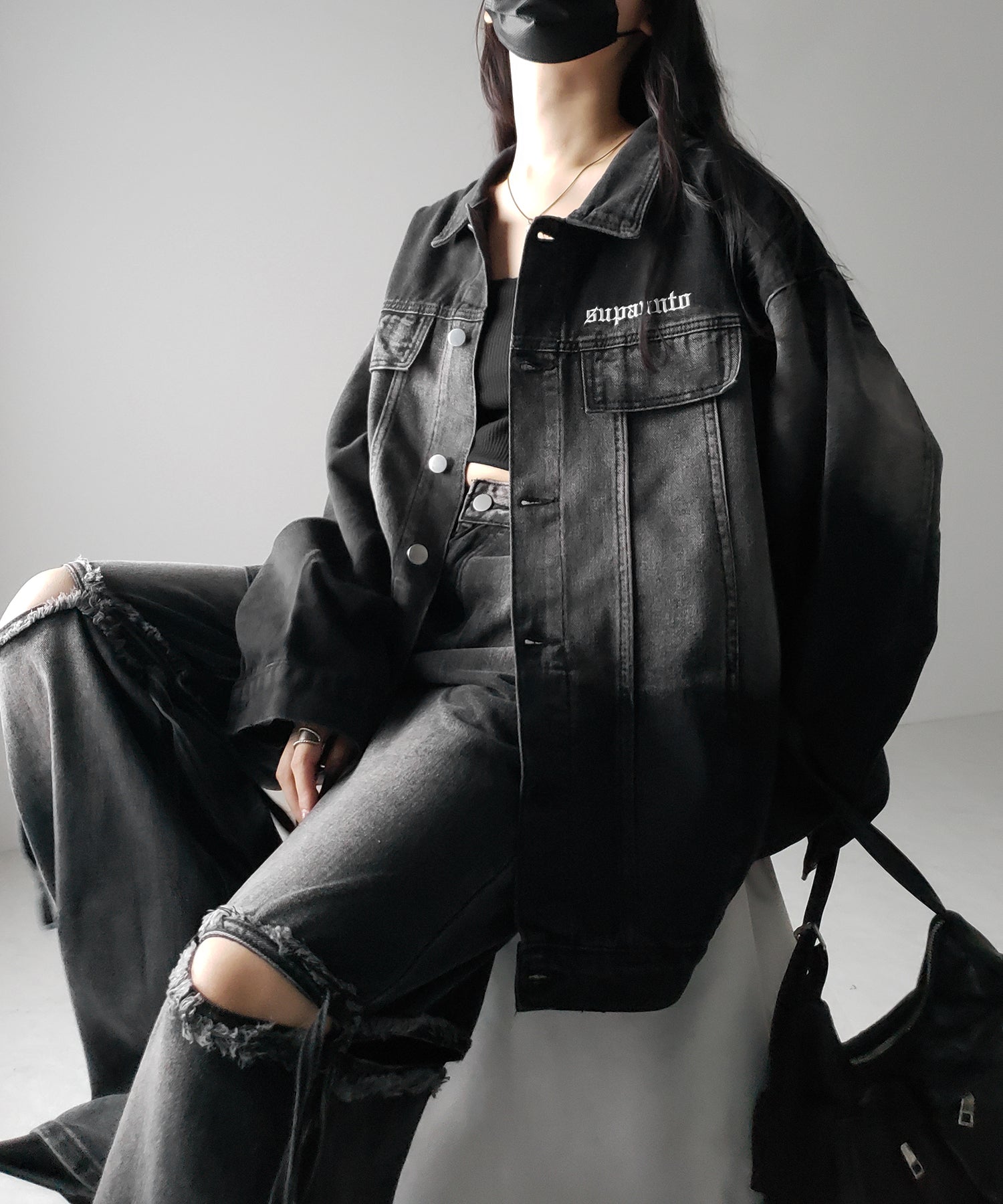 グラデーションヴィンテージウォッシュオーバーデニムジャケット / gradation vintage wash over denim jacket