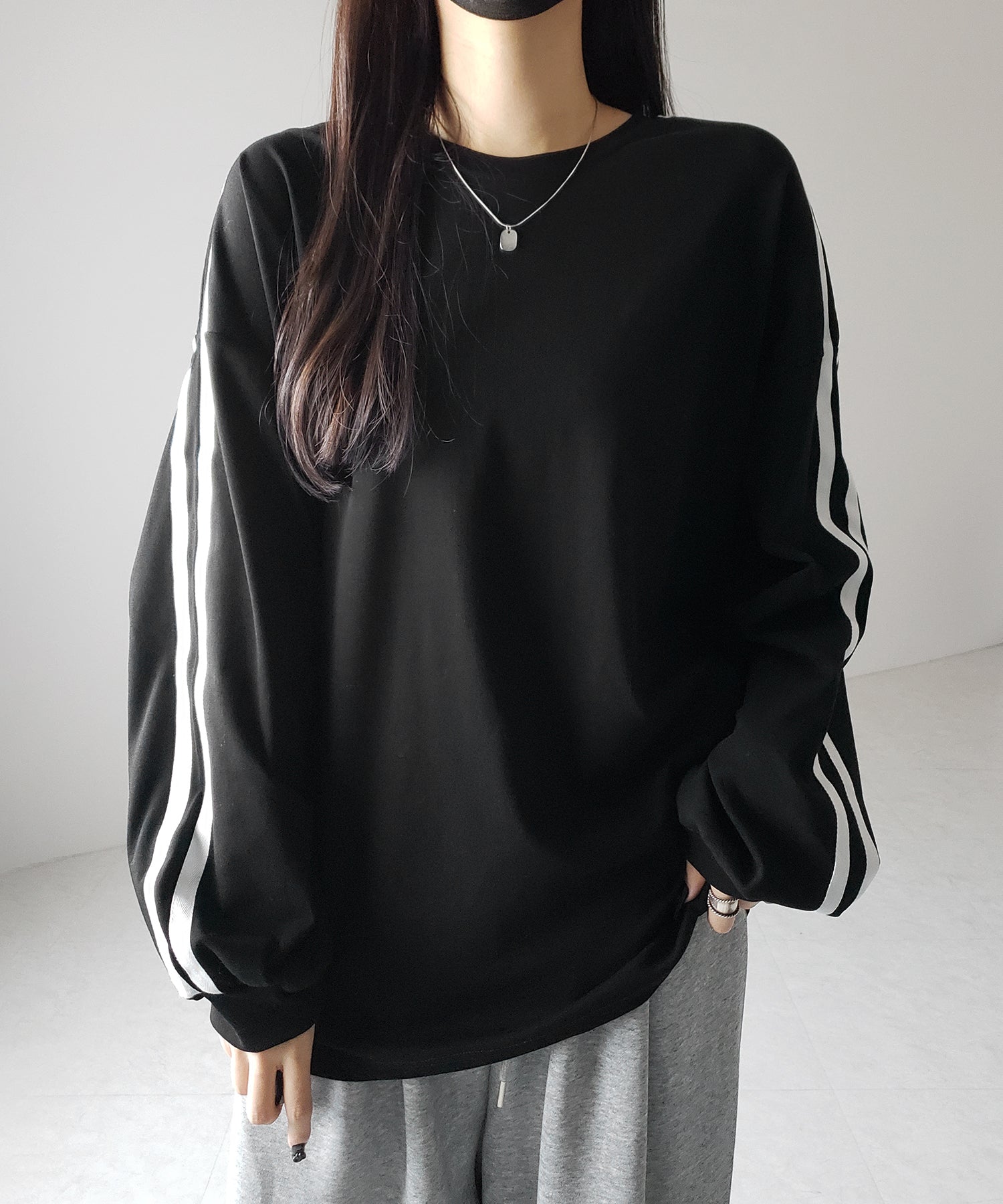 【 2color 】サイドラインビッグTシャツ / side line BIG Tee