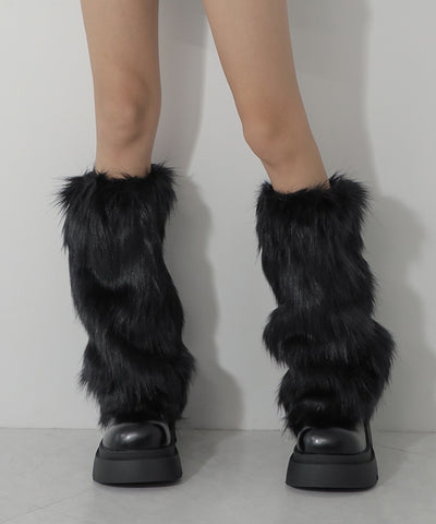 フェイクファーレッグウォーマー / fake fur leg warmer