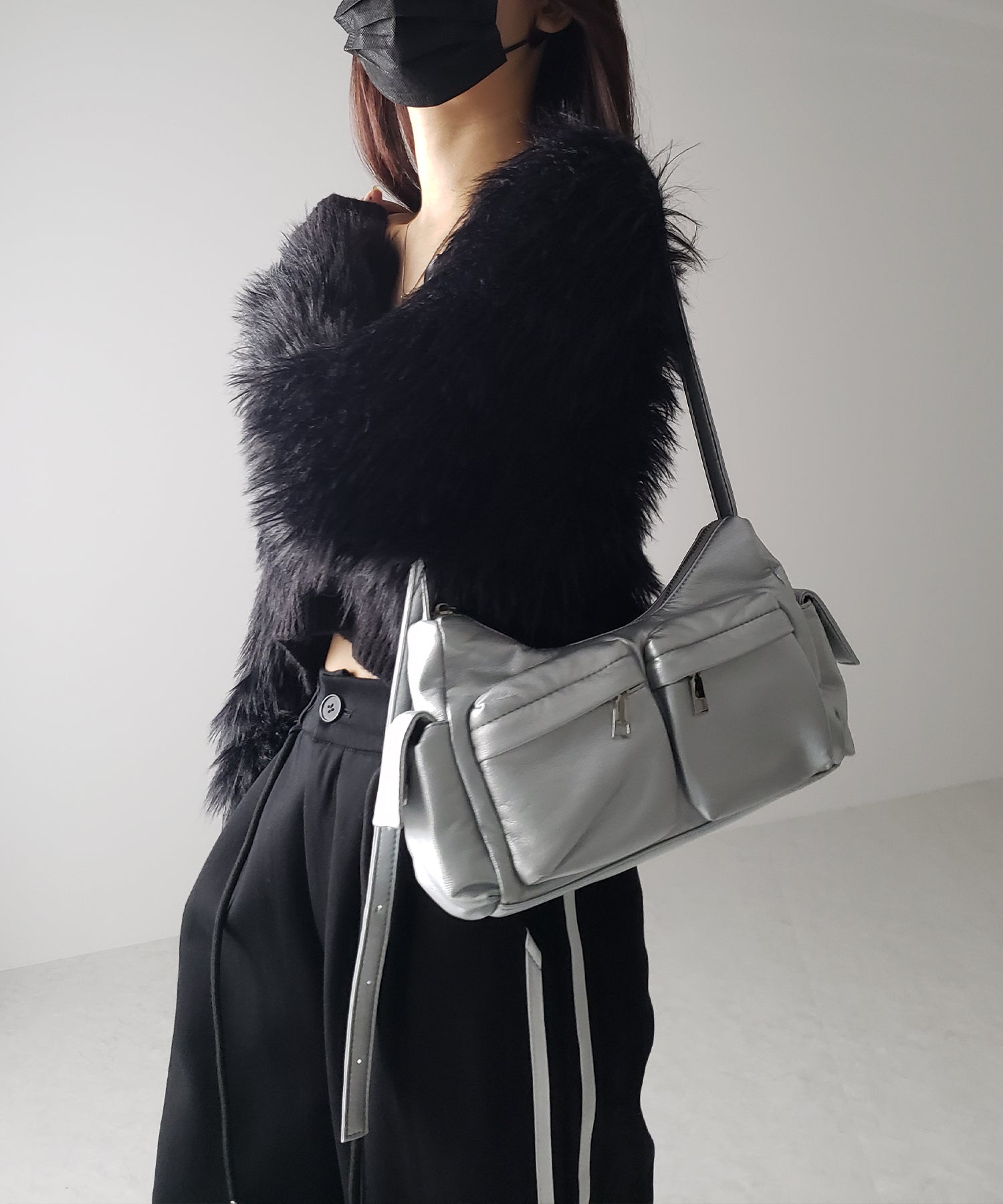 ファームードシャギーニットカーディガン