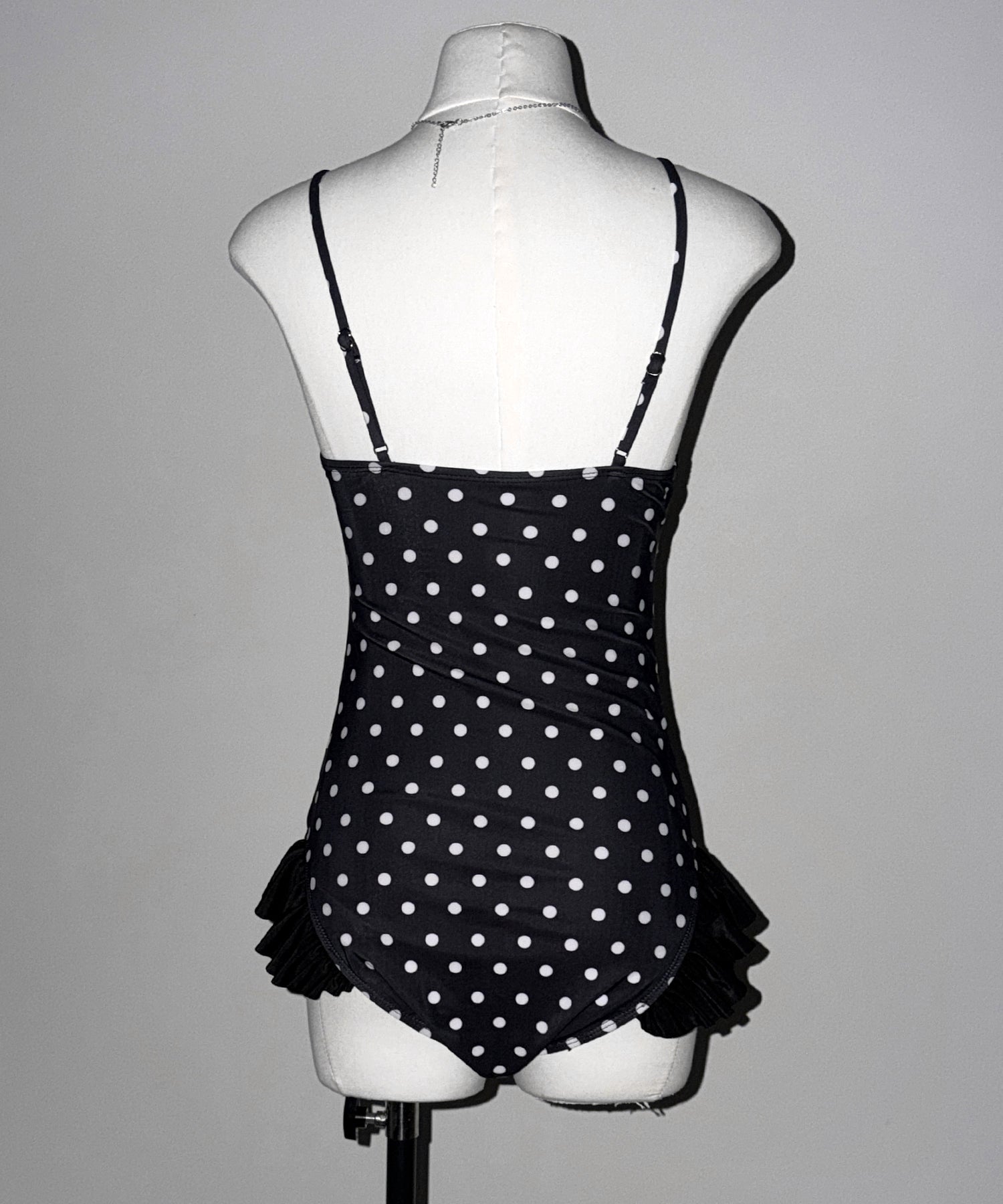 【 レディース水着 】ドットリボンフリルワンピース水着 / Dot ribbon frill onepiece swimwear