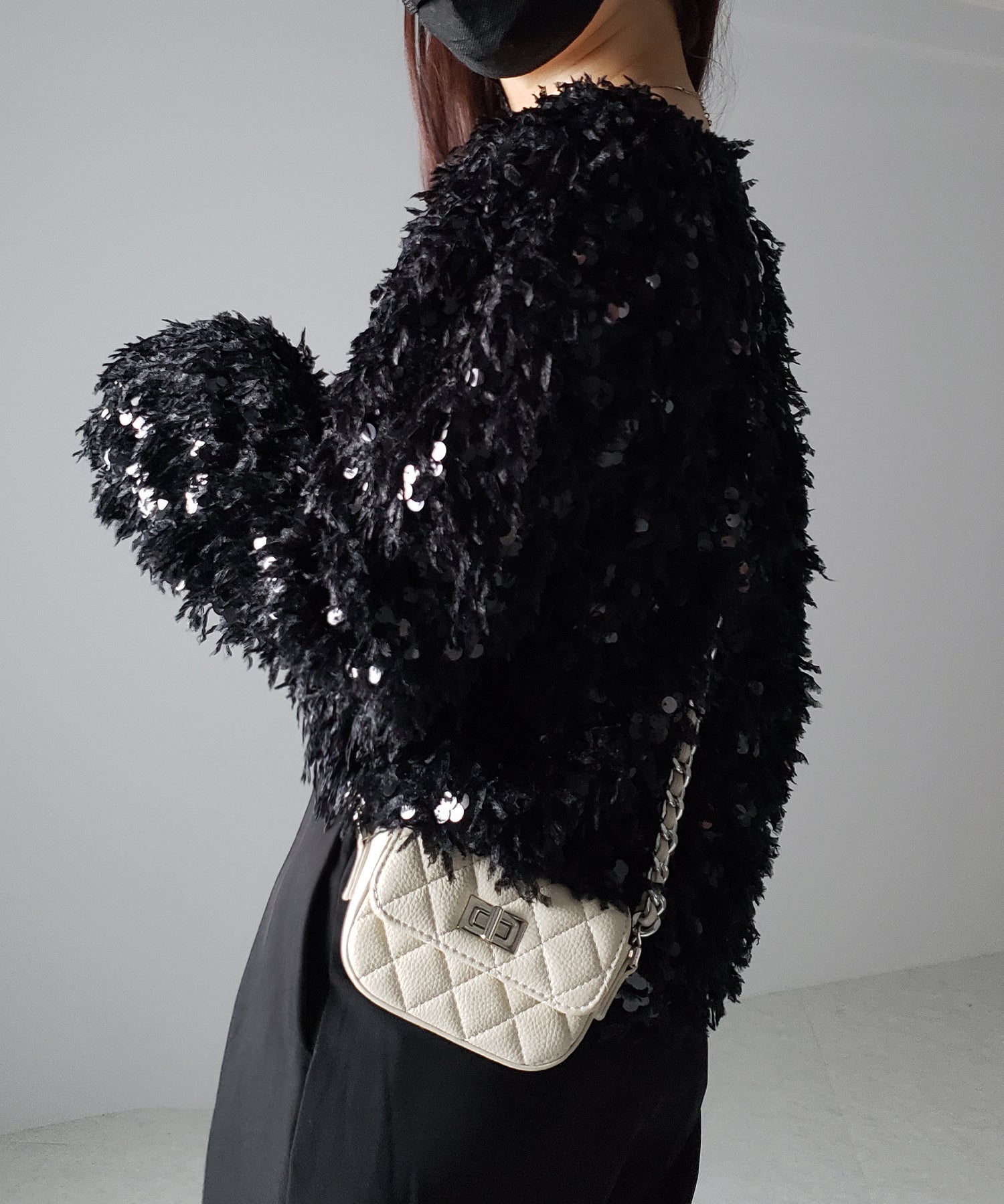 【 4color 】フェザースパングルオーバートップス/feather spangle over tops