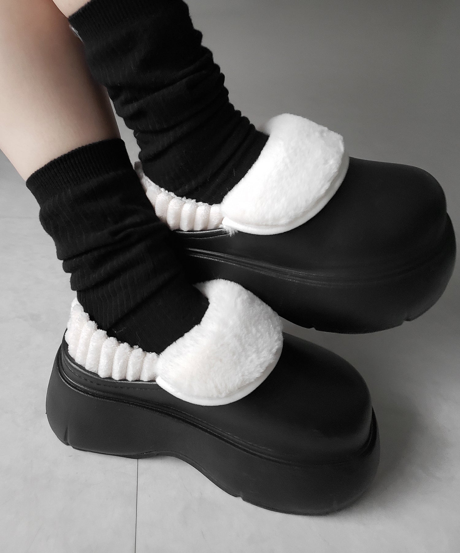 厚底EVAボアサボスリッポン / platform EVA boa sabo slipons