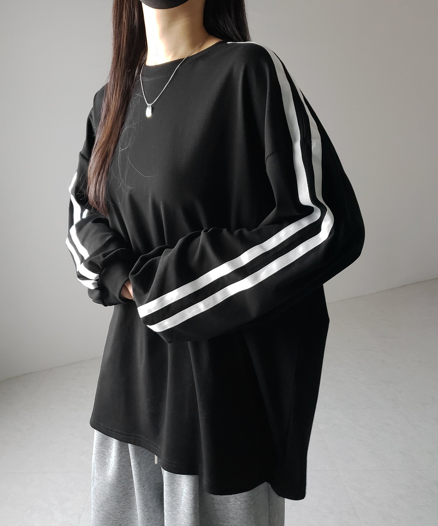 【 2color 】サイドラインビッグTシャツ / side line BIG Tee
