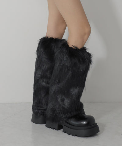 フェイクファーレッグウォーマー / fake fur leg warmer
